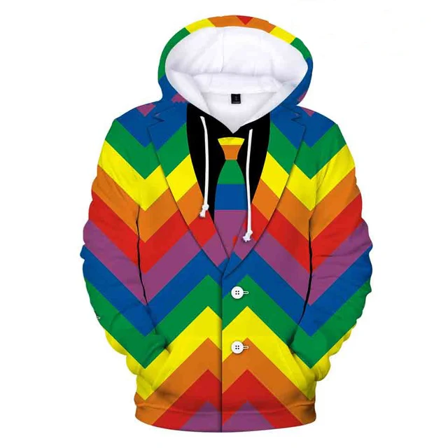 

Fake Suit Hoodie Men Women Children Funny 3D Hoodies Printed Sweatshirt Hooded Tuxedo Bow Sweatshirts Pullovers Mens Clothing