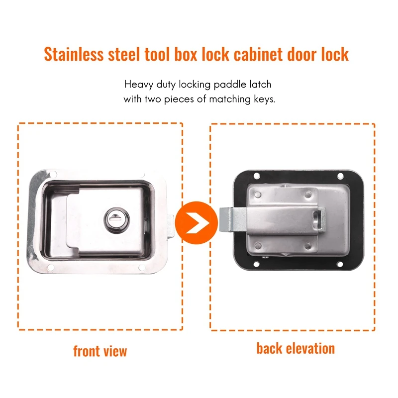 Лопастная защелка с замком и ключом дорожный замок для трейлера дверная из