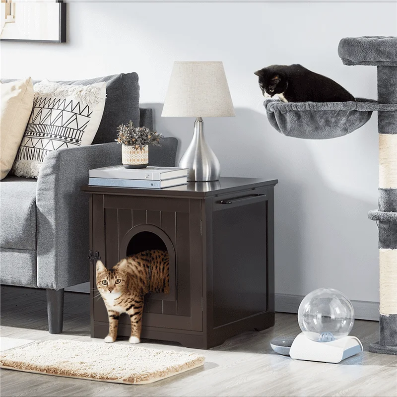 

Cat Litter Box End Table, Espresso