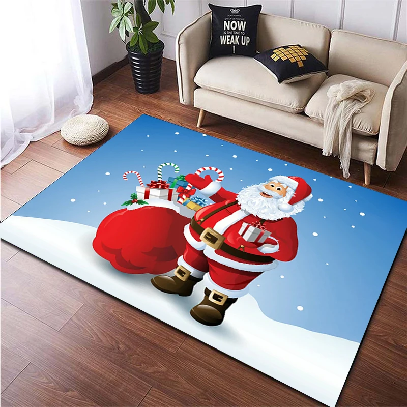 christmas HD Printed  Area Large Rug ,Carpet for Living Room Bedroom Sofa Decoration, Non-slip Floor Mats Dropshipping Alfombras