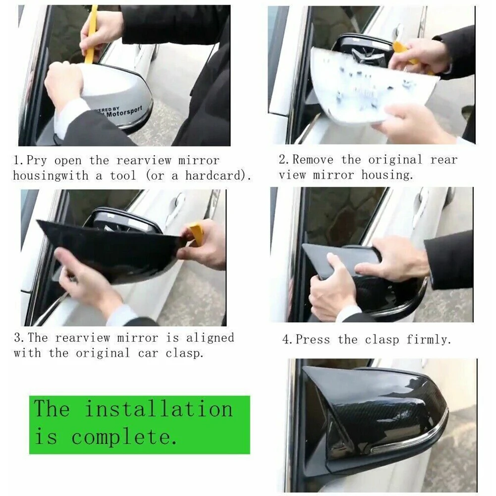 

Practical To Use Car Spare Parts High Quality Cover Cap Car 1 Pair Anti-rust Cap Carbon Fiber Colorfast Durable