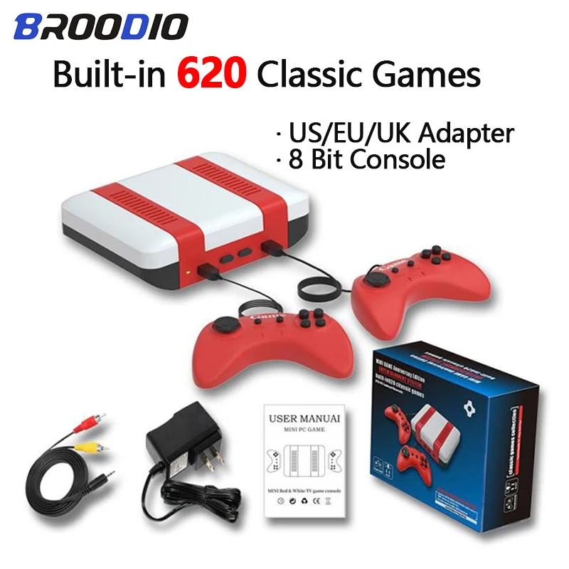 

Mini Game Controller Built-in 620 Classic Retro Games 8 Bit Game Dual Wired Gamepad Console For NTSC/PAL TV Video Game Consoles