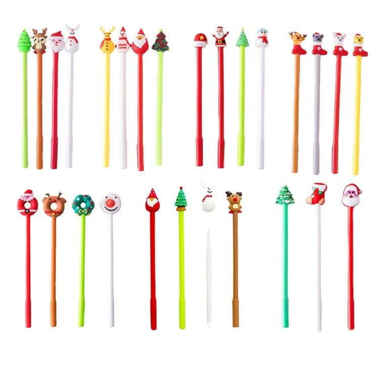 

40pcs Cute Xmas Christmas Pens for School Supplies Kawaii Stationery Office Accessories Santa Pen for Writing Kids Gift Things