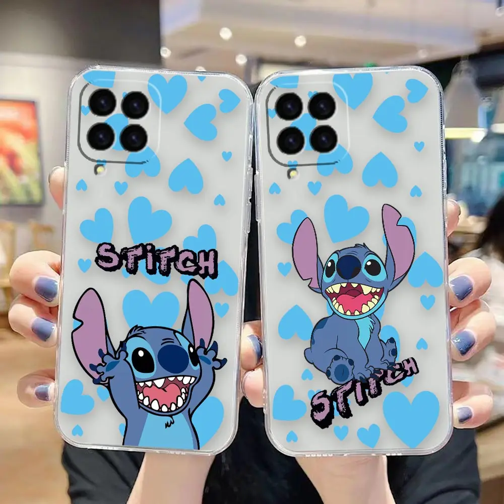 

Clear Phone Case For Samsung M62 M60S M51 M33 M32 M31 M30 M22 M12 M11 J7 J6 PRIME PRO PLUS 5G 2018 Case Para Funny Lilo & Stitch