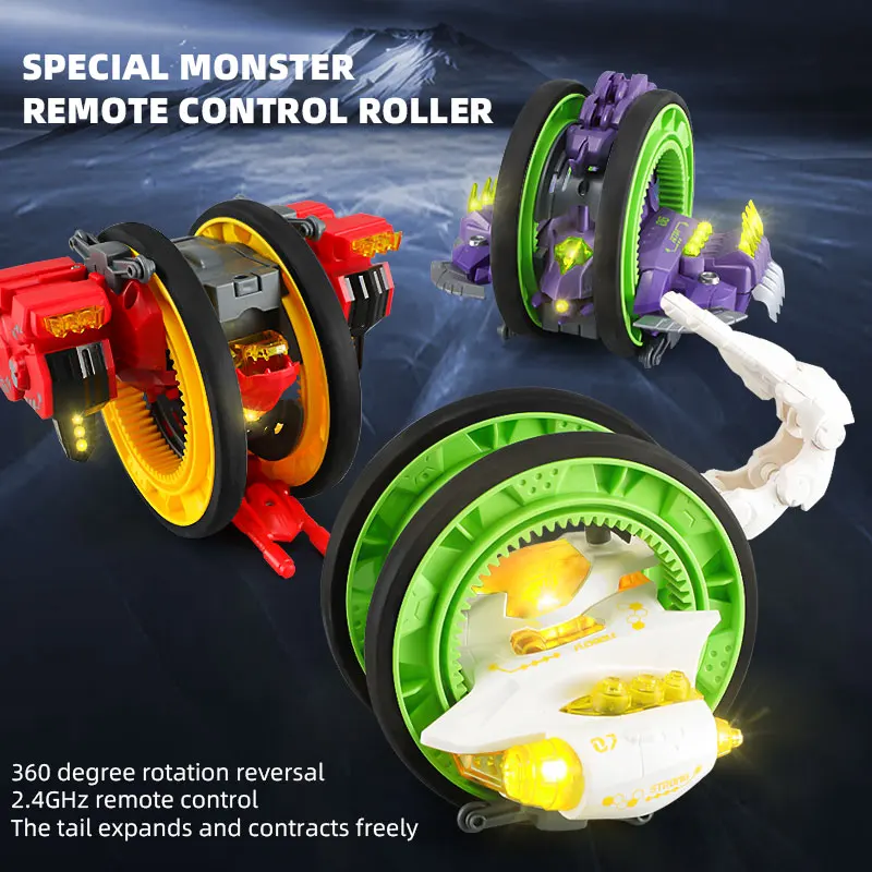 

4WD RC Car with LED Light 2.4G 360° Rotation Radio RC Car Off-Road Control Truck Gift Boys Kids Toys for Adults