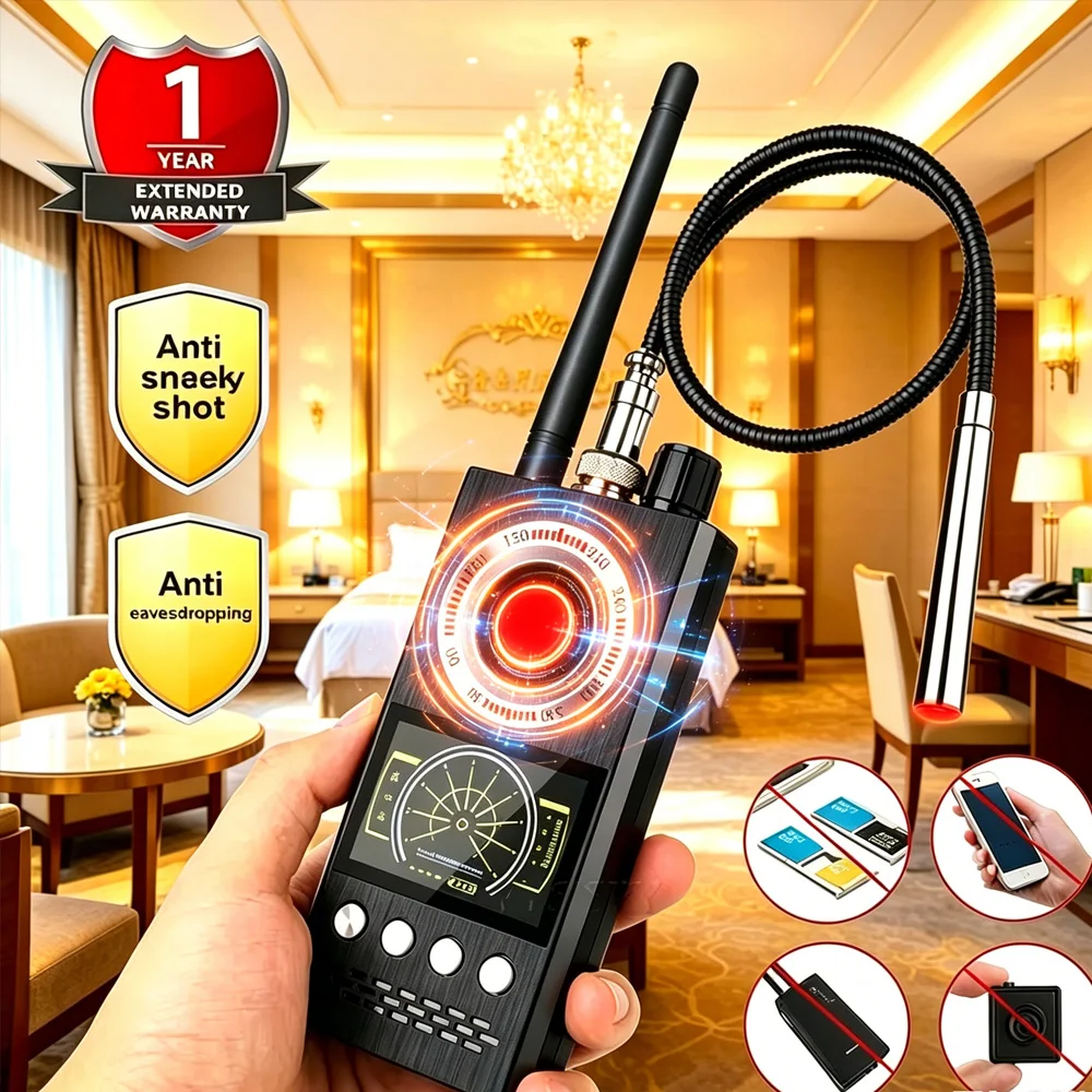 Фото Детектор скрытых камер K68, беспроводных RF-сигналов, GSM-жучков, устройств для прослушивания, GPS-трекеров для автомобилей, детектор RF-устройств. №1
