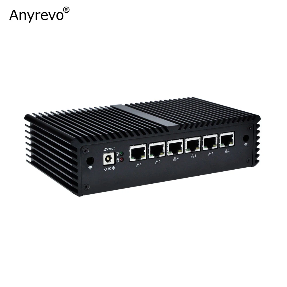 Алюминиевый Чехол для pfSense / OPNsense Intel 7-го поколения Celeron 3865U Mini PC с DDR4 6 i211AT Gigabit LAN RS232