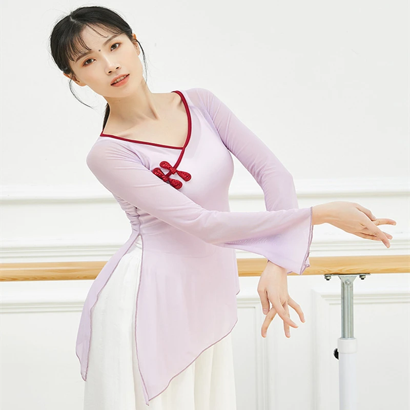 Женский линейный танцевальный костюм верхняя женская рубашка Китайская