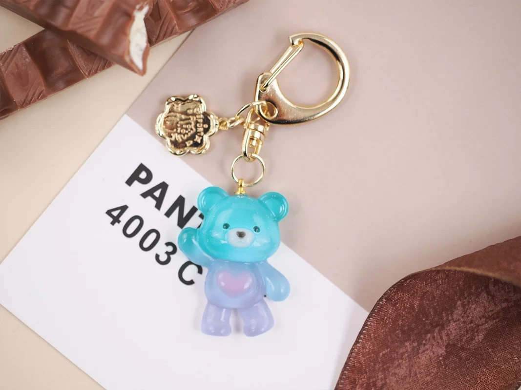 DIY брелок с животными силиконовая форма креативный милый медведь кролик кулон