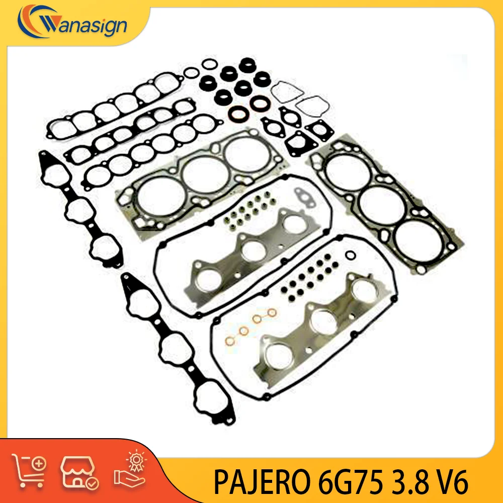 Полный комплект прокладок для деталей двигателя подходит MITSUBISHI PAJERO 3.8L V6 2006-2024