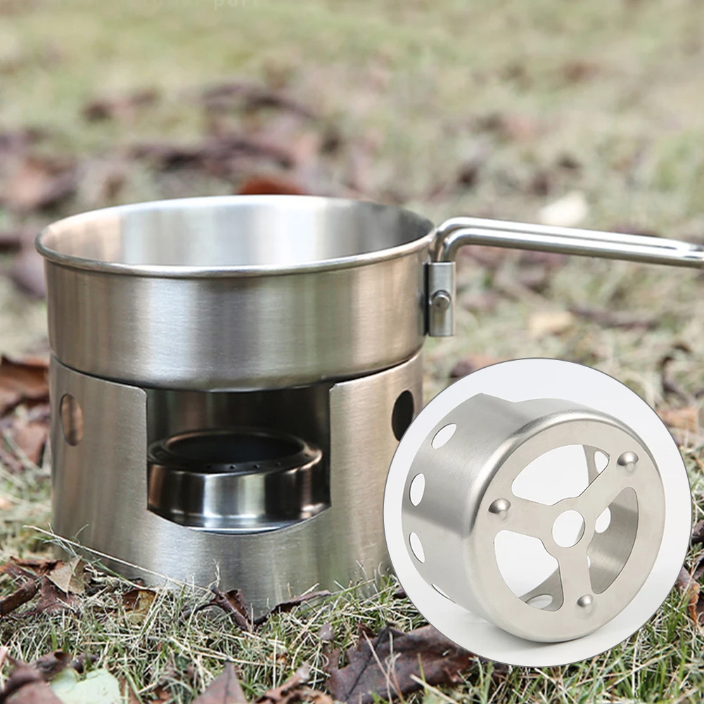 

Camping Stove Mini Spirit Burner Alcohol Stove with Windscreen Stand for Outdoor Backpacking Hiking Camping Furnace