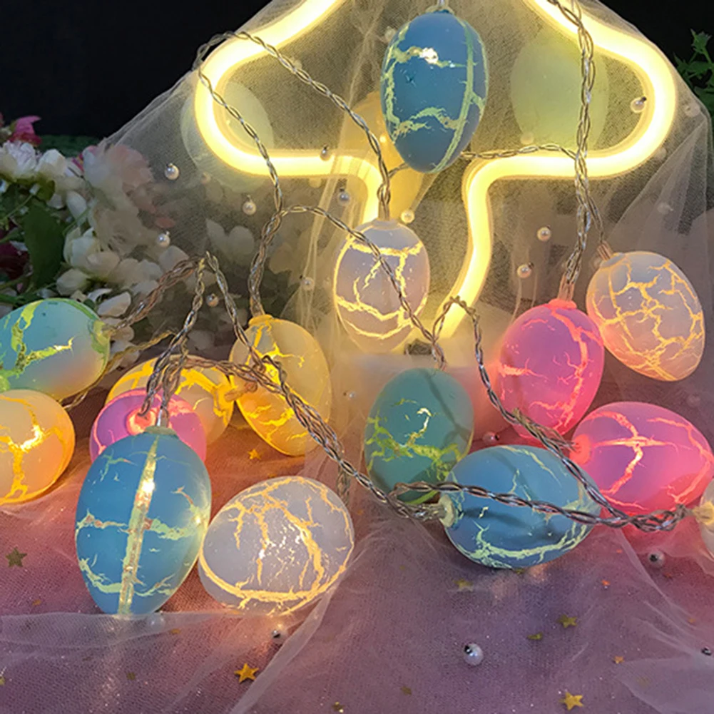

10/20LED Egg String Lights Battery Powered Festivel Atmosphere String Light Waterproof Art Crafts Ornaments for Valentines Day