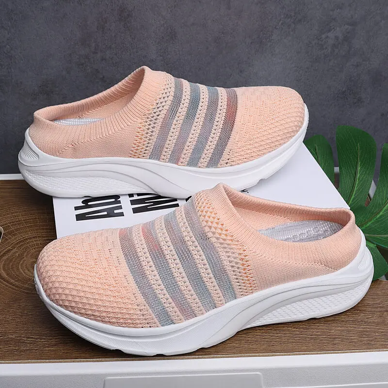 Men Women Casual Shoes Breathable Loafers Slip on Flat Sneakers Flying Weave Walking Shoes