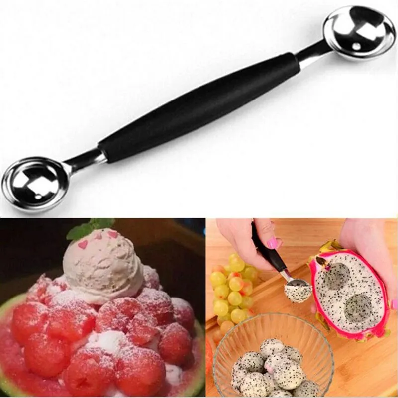 

Double Head Ice Cream Scoop Ball Fruit Aguacate Watermelon Mutfak Gereçleri Ve Becerikli Ananas Gadget Pratique Kitchen Tools