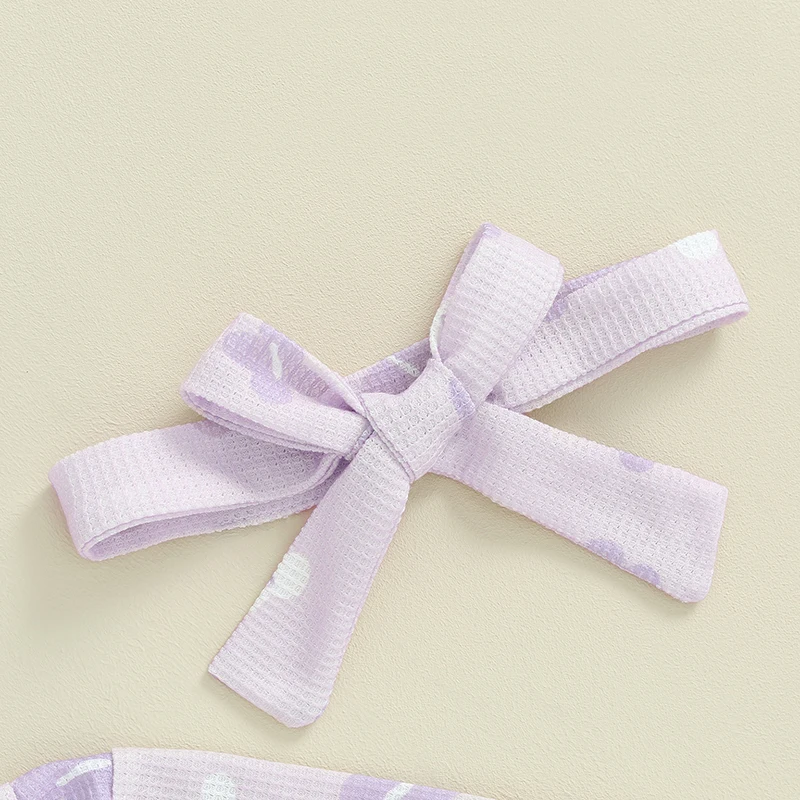 

Baby Girl 2Pcs Fall Outfits Long Sleeve Floral Print Button Up Romper with Headband Set Infant Clothes