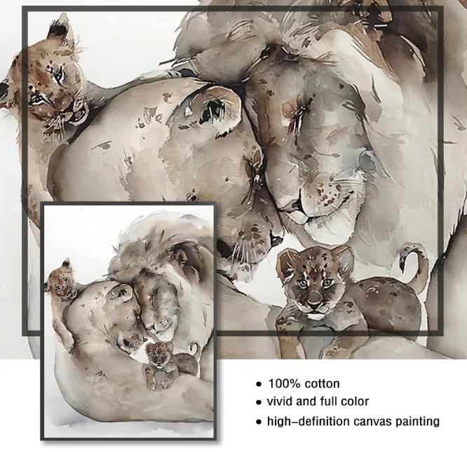 Настенный постер с изображением животных