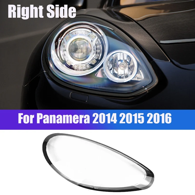 For Porsche Panamera 2014 2015 2016 Car Headlight Lens Cover Lamp Shade Head Light Shell Left Right