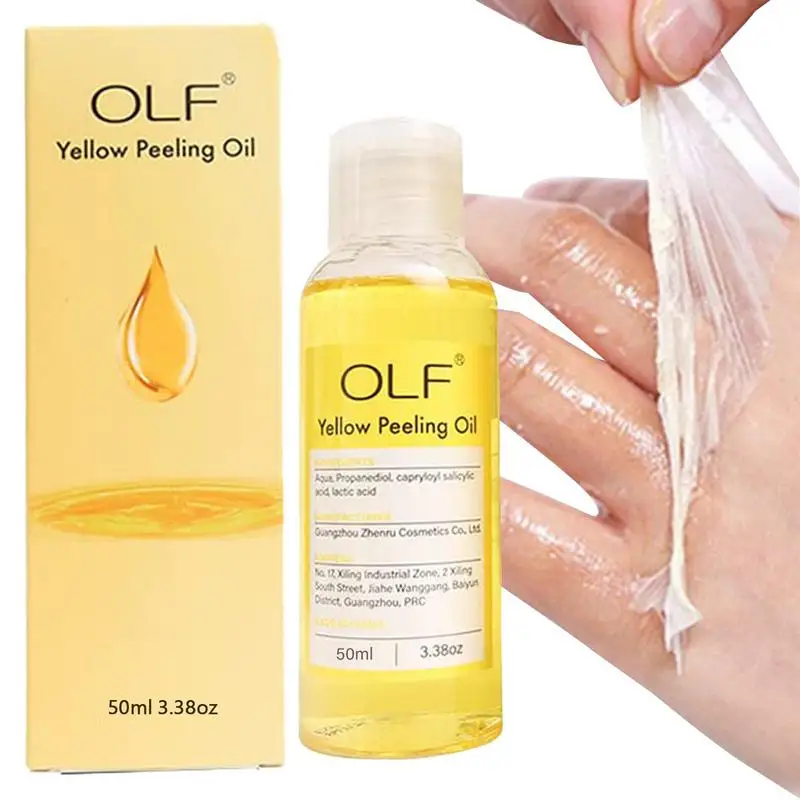 

New 50ML Extra Strong Yellow Peeling Oil Whitening Lighten Elbows Knees Hands Melanin Even Skin Tone Whiten Skin Care