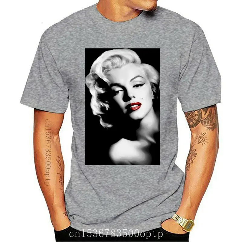 

Camiseta VINTAGE de estrella de película de S-XXXL, camisa de harolin, MONROE, hoolwood, cuello redondo, de verano, nueva