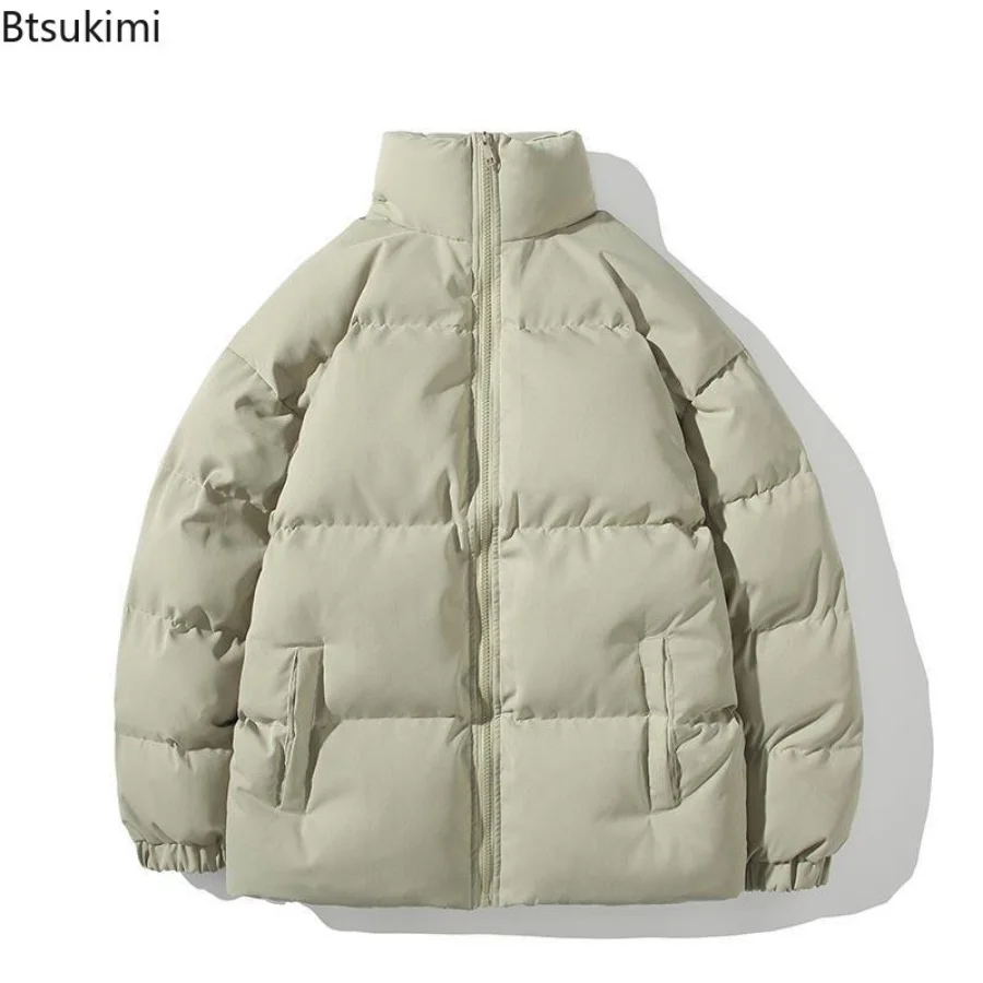 Plus Size 4XL 5XL Autumn Winter Jacket Men Parkas Thicken Warm Coat Mens Stand Collar Solid Casual Parka Women Oversize Parka