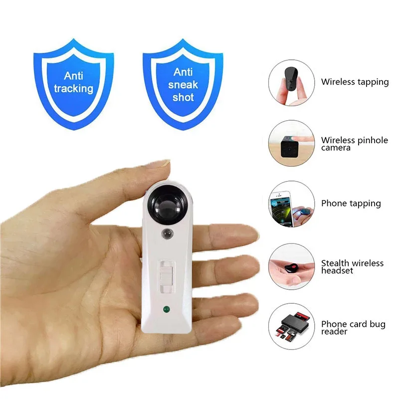 rf signal laser infrared detector mini anti spy hidden camera detector optical lens wiretapping wireless cam bug gadget finder free global shipping