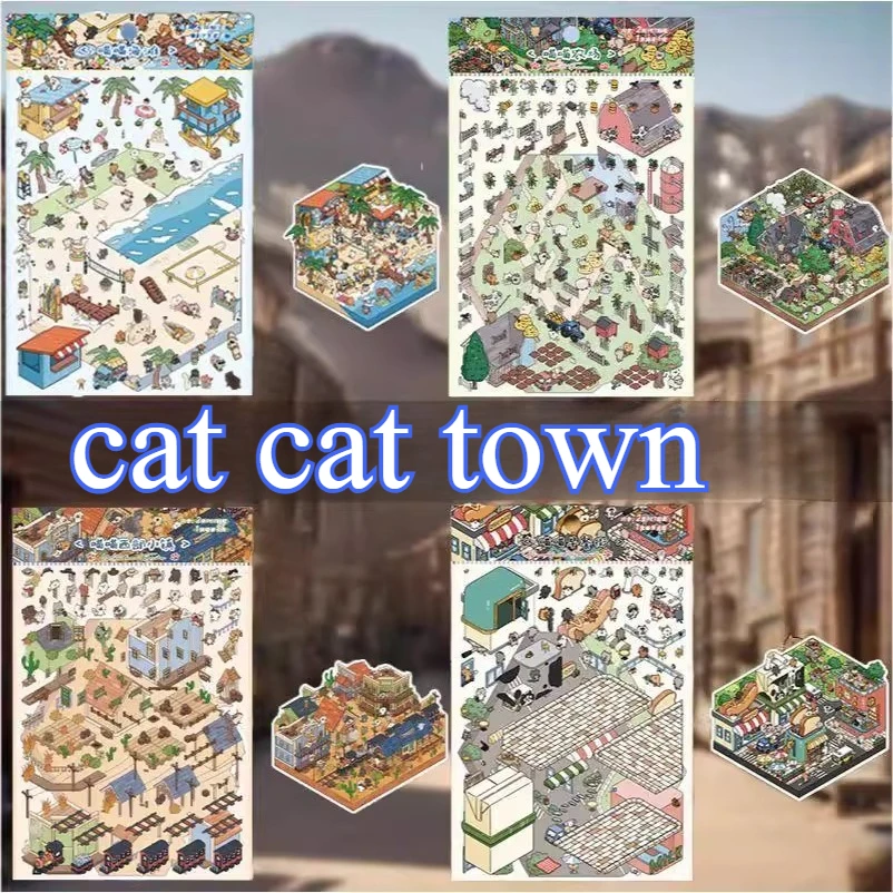 

Набор стикеров Cat Town 2.5D QUSE