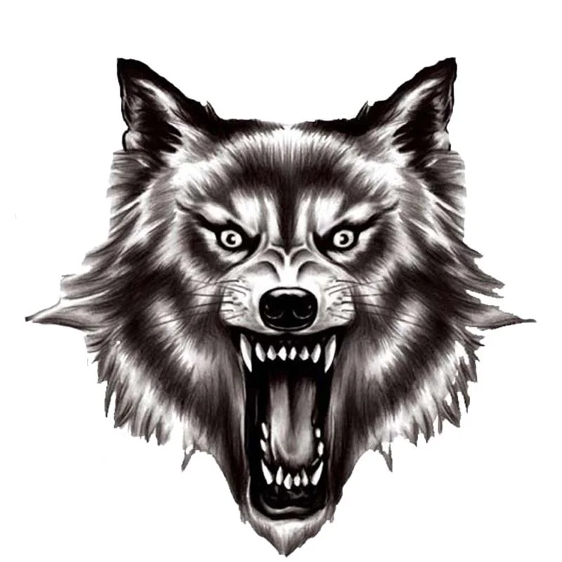 

13.5CM*13.2CM A Ferocious Wolf Quality PVC Car Sticker Decal