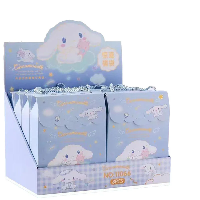 

Kawaii Sanrio Stationery Blessing Bag Hellokittys Kuromi My Melody Cinnamoroll Cartoon Surprise Box Stationery Student Prizes