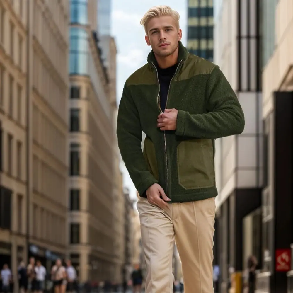 Куртка мужская флисовая демисезонная с воротником-стойкой |