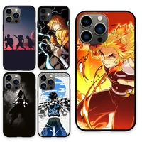 demon slayer anime phone case for iphone 11 13 12 pro max 6 7 8 plus xr phone full cover back shell toys for children adult gift