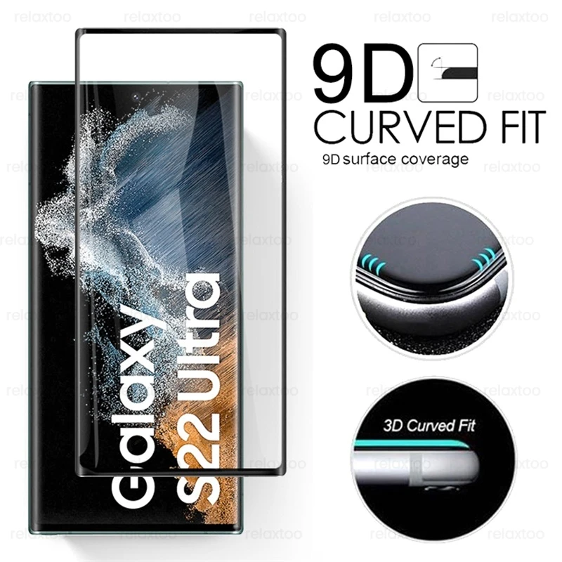 1 to 2 9d curved camera lens screen protectors tempered glass for samsung galaxy s 22 s22 ultra plus 5g s22ultra s22 cover film free global shipping