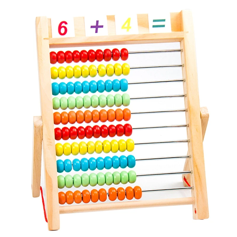 

Multifunction Abacus Learning Stand Wooden Toys Counting Cognition Board Early Educational Math Toy For Children