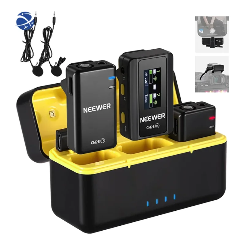 Беспроводная петличная микрофонная система Neewer CM28 с чехлом для зарядки