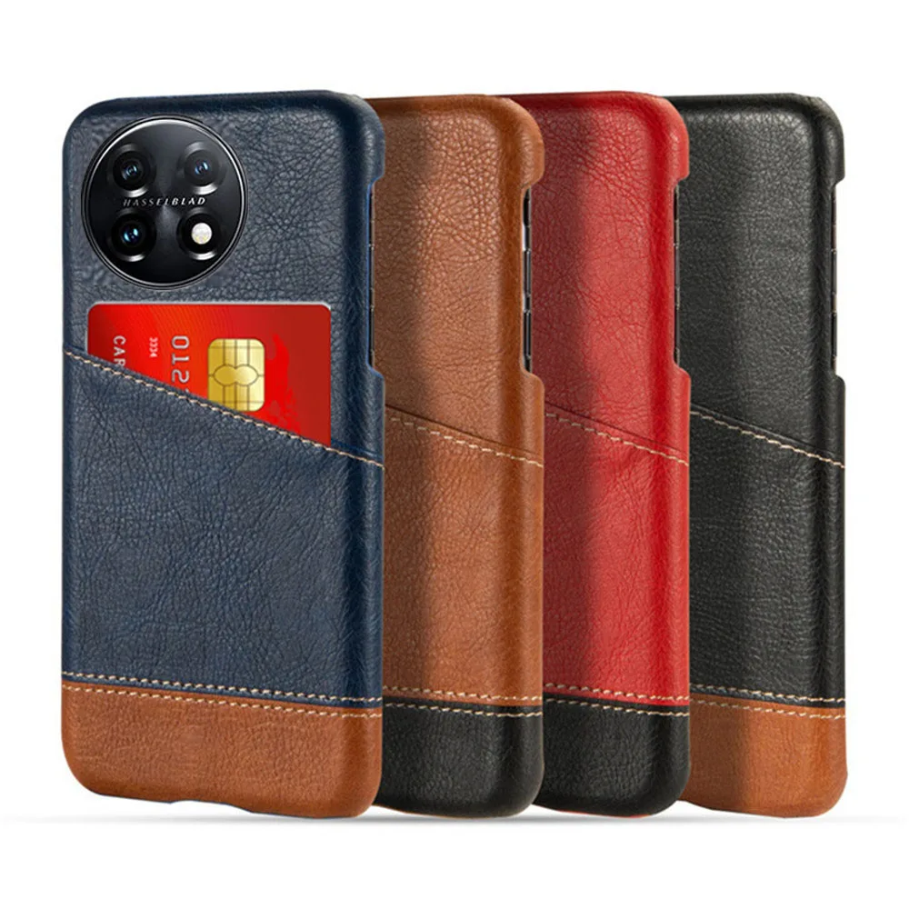 

Luxury Case For Oneplus 11 Case Mixed Splice PU Leather Credit Card Holder Cover For One Plus 11 Oneplus11 1+11 6.7" Funda Capa