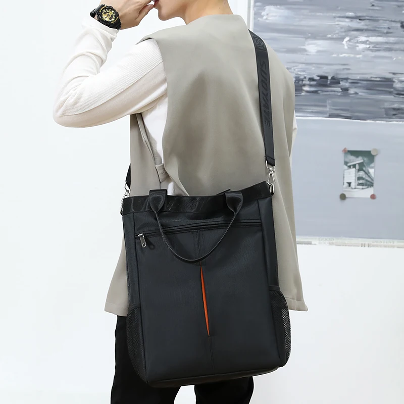 Men Shoulder Messenger Bag Oxford Cloth Casual Tote High Quality Multi-function Crossbody Bag Large Capacity Design Handbag