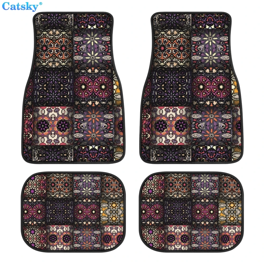 

Напольные коврики для автомобиля в этническом стиле, коврики для автомобиля в стиле хиппи, аксессуары для автомобиля в стиле ретро