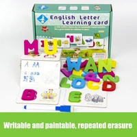 hot sales%ef%bc%81alphabet learning card vivid educational interesting wood letters word spelling practice game toy for home