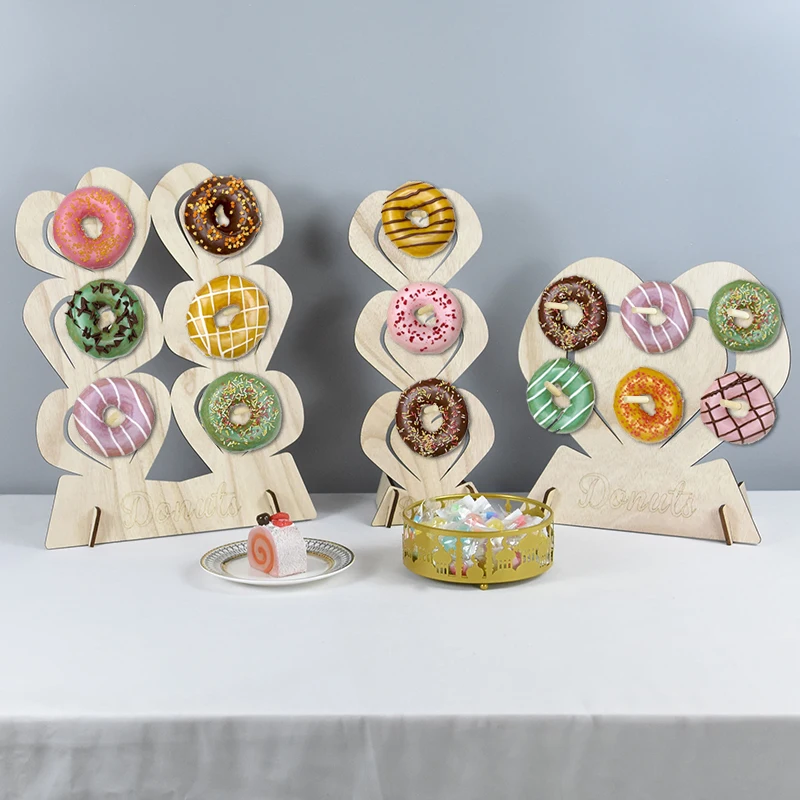 Деревянные подставки в виде пончиков настенный стенд держатель свадебное