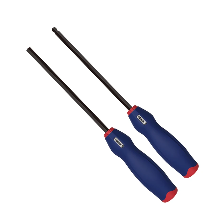 3*100/4*100/5*100mm Ball End Hex Screwdriver Flat Head Screw Driver S2 Steel Hexagon Bolt Driver Screw-driving Tools Repair Tool