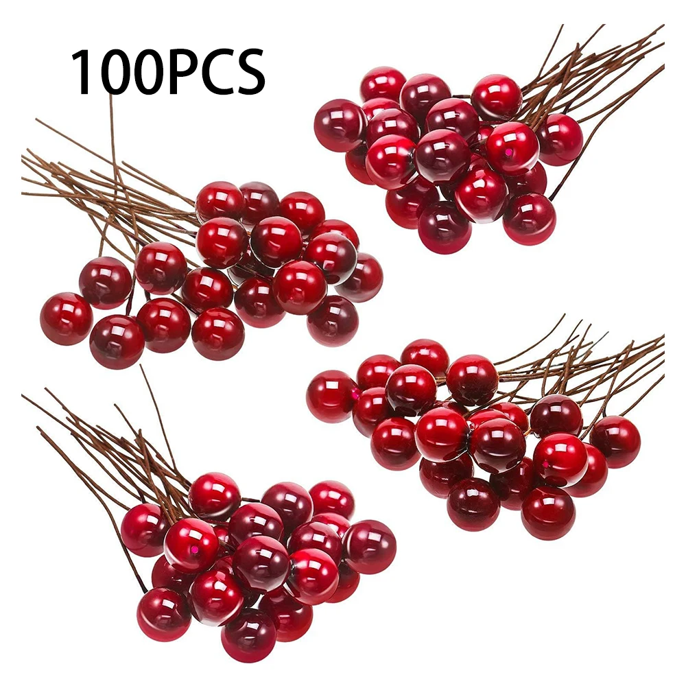 

Искусственные ягоды для декора, 100 шт.
