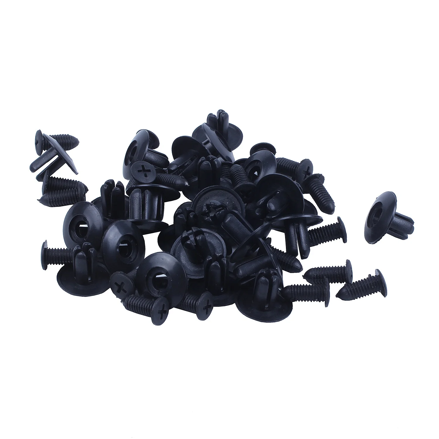 

25 Pcs Plastic Push in Bumper Fender Door Rivets Clip 8mm Hole Black
