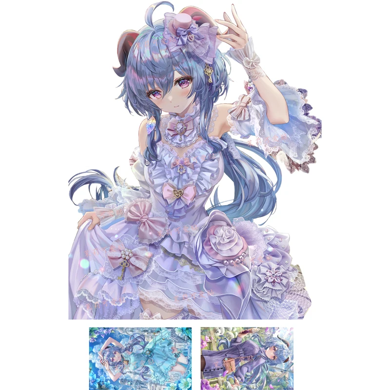 

Аниме стикер Genshin Impact Ganyu, наклейки для багажа, 2 страницы, аксессуары, реквизит для косплея