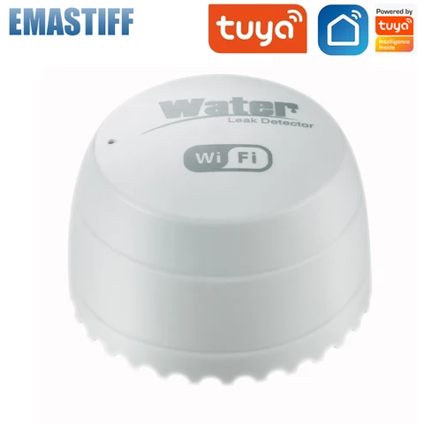 Wi-Fi датчик утечки воды Tuya, датчик с сигнализацией об обнаружении протечки в баке, с дистанционным управлением через приложение