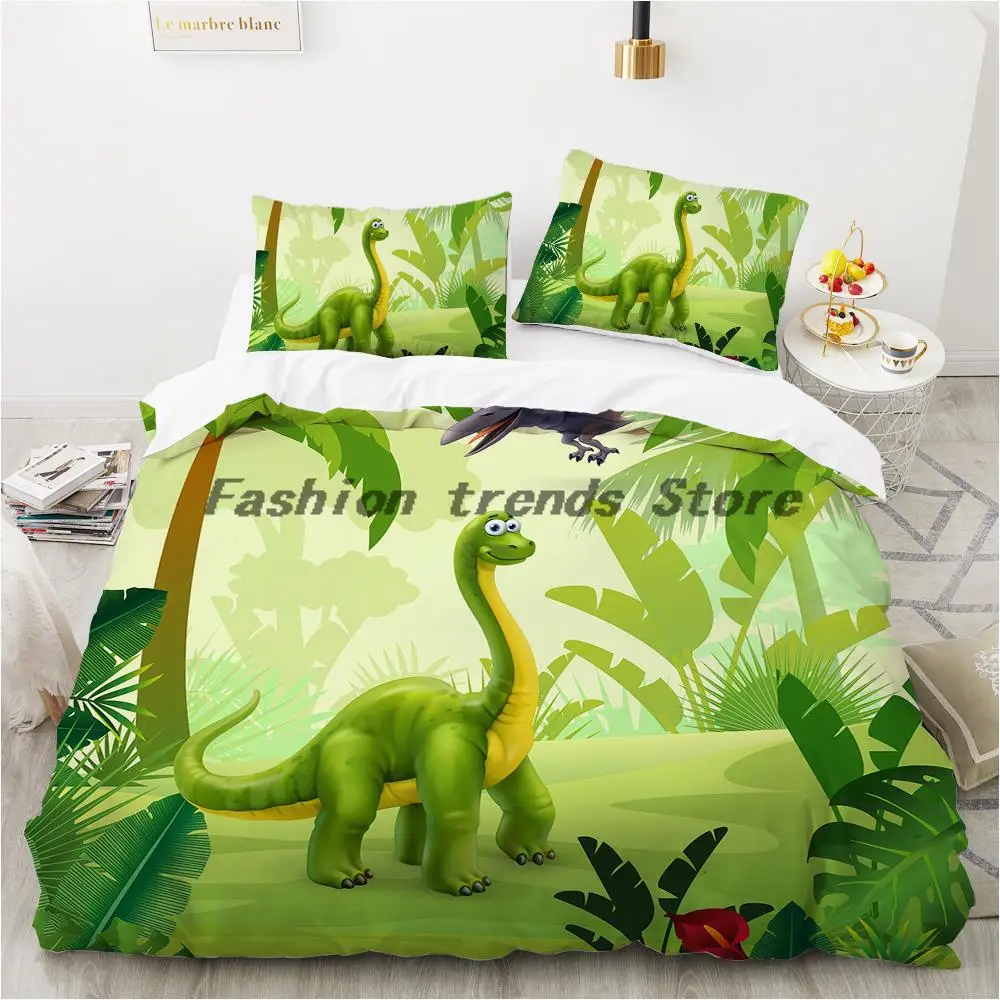 

Cartoon bedding double bed Duvet cover 140x200 Bed linen set Bedding for Baby children Boy Bed Set Dinosaur jurassic park
