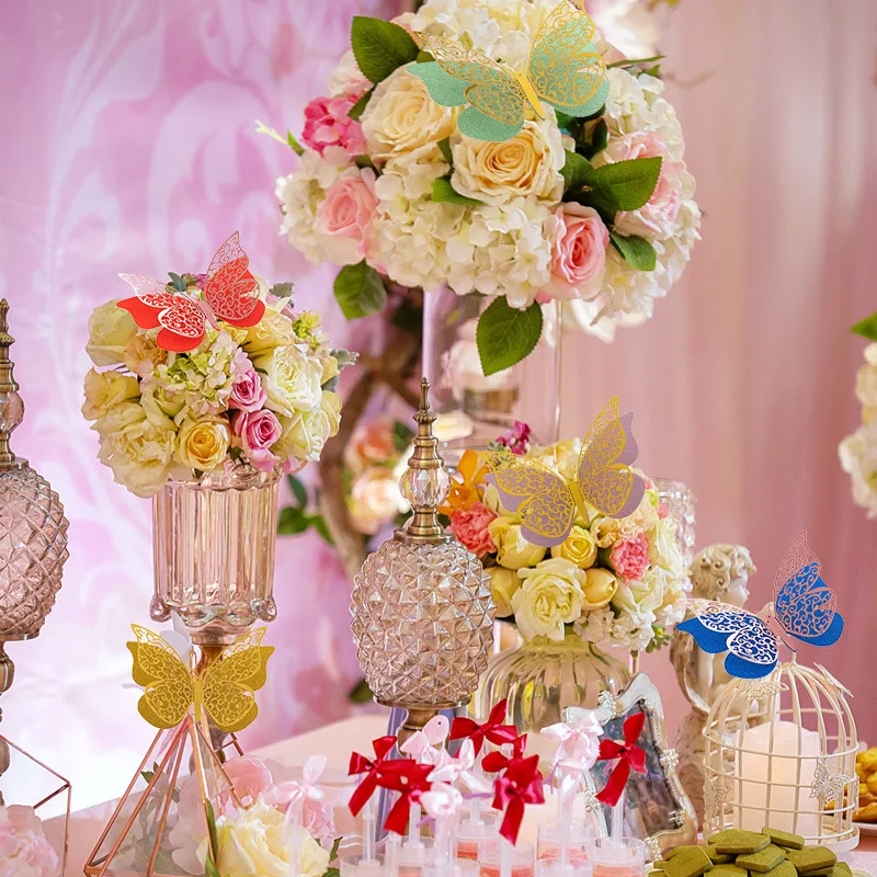 

Цветная полоя структура 3D полоя бумажная Бабочка Свадебное праздничное украшение для дома бабочка из Пномпеня