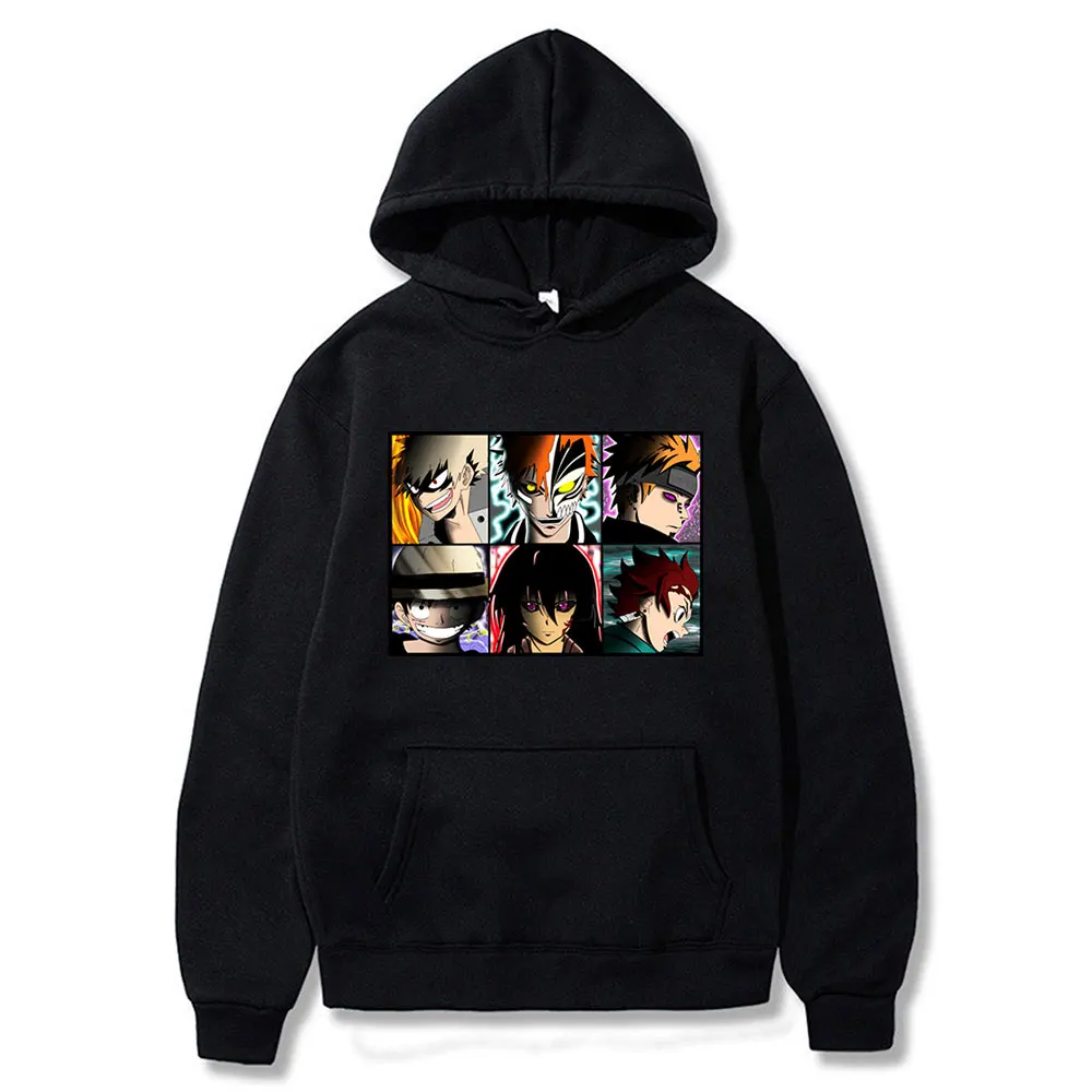 Anime Bleach Ichigo Kurosaki My Hero Academia Demon Slayer Hoodie Men Women Fashion Casaul Oversize Sweatshirt Pullover Hoodies