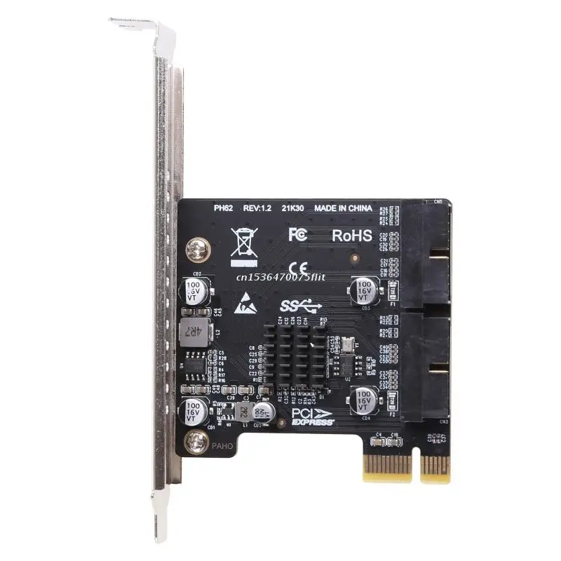 

PCIE to USB 3.0 Adapter PCI Express 1X to USB 3.0 19/20Pin 2-Port Expansion Card Dropship
