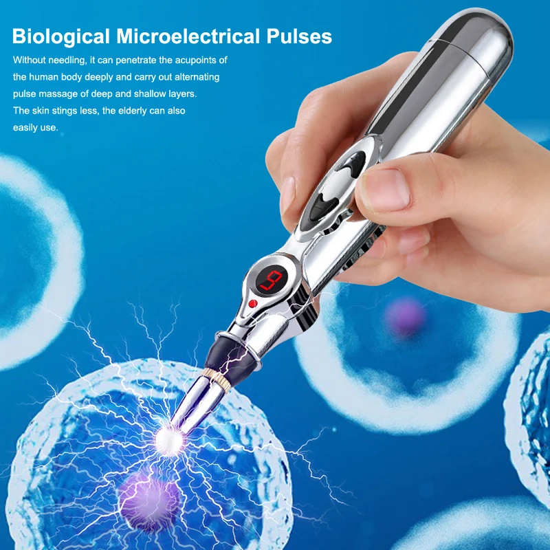 

Electric Acupuncture Pen Point Heal Massage Meridian Laser Therapy Pain Relief Energy Pen Body Head Back Neck Massager Tool