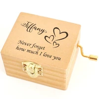 engraved music box custom music box wooden music box with your name and never forget how much i love you engraved