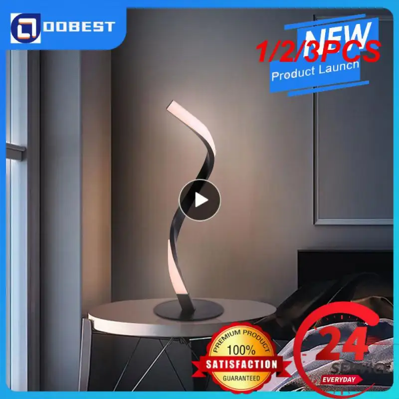 

1/2/3PCS Remote Control Modern Table Lamp S-shaped Colorful Creative Light Dimmable Desk Decoration Eye Protection Bedside Lamps